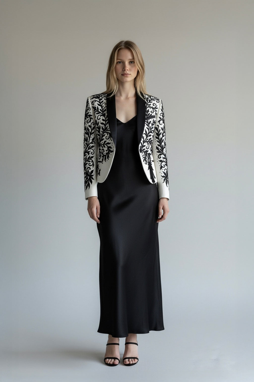 Luxury Black & White Dress Jacket