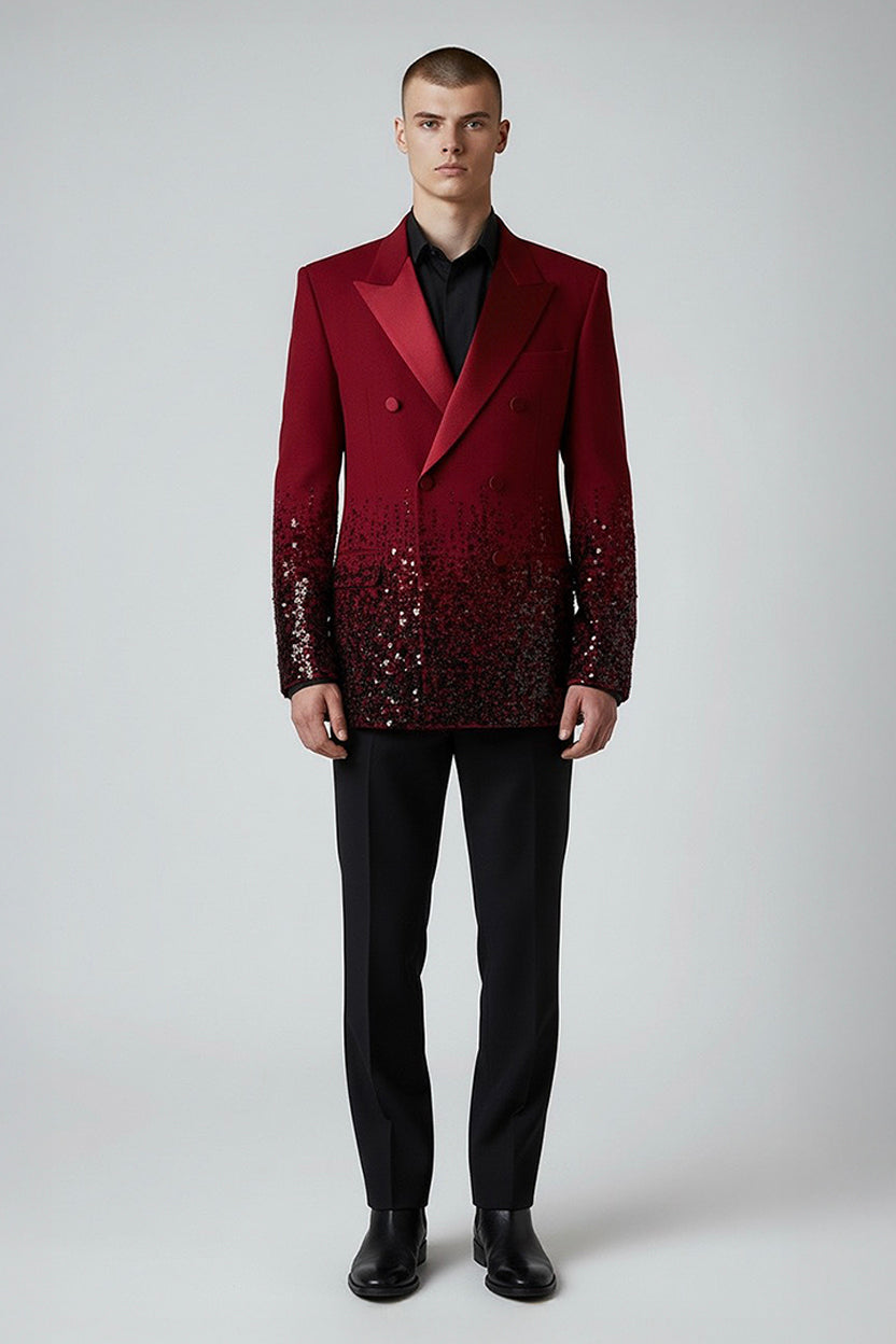 Ombre Dress Jacket with Sequins