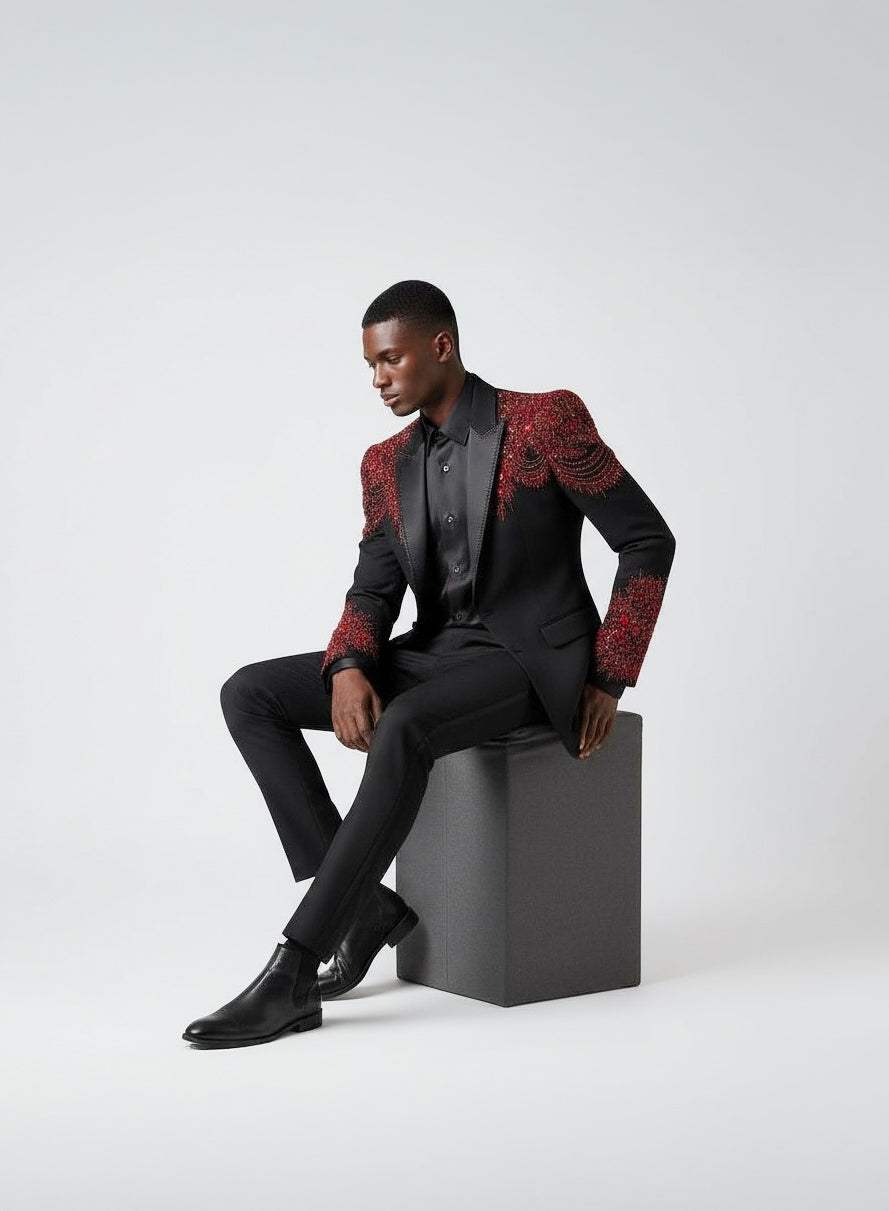 High-Fashion Embroidered Dress Jacket