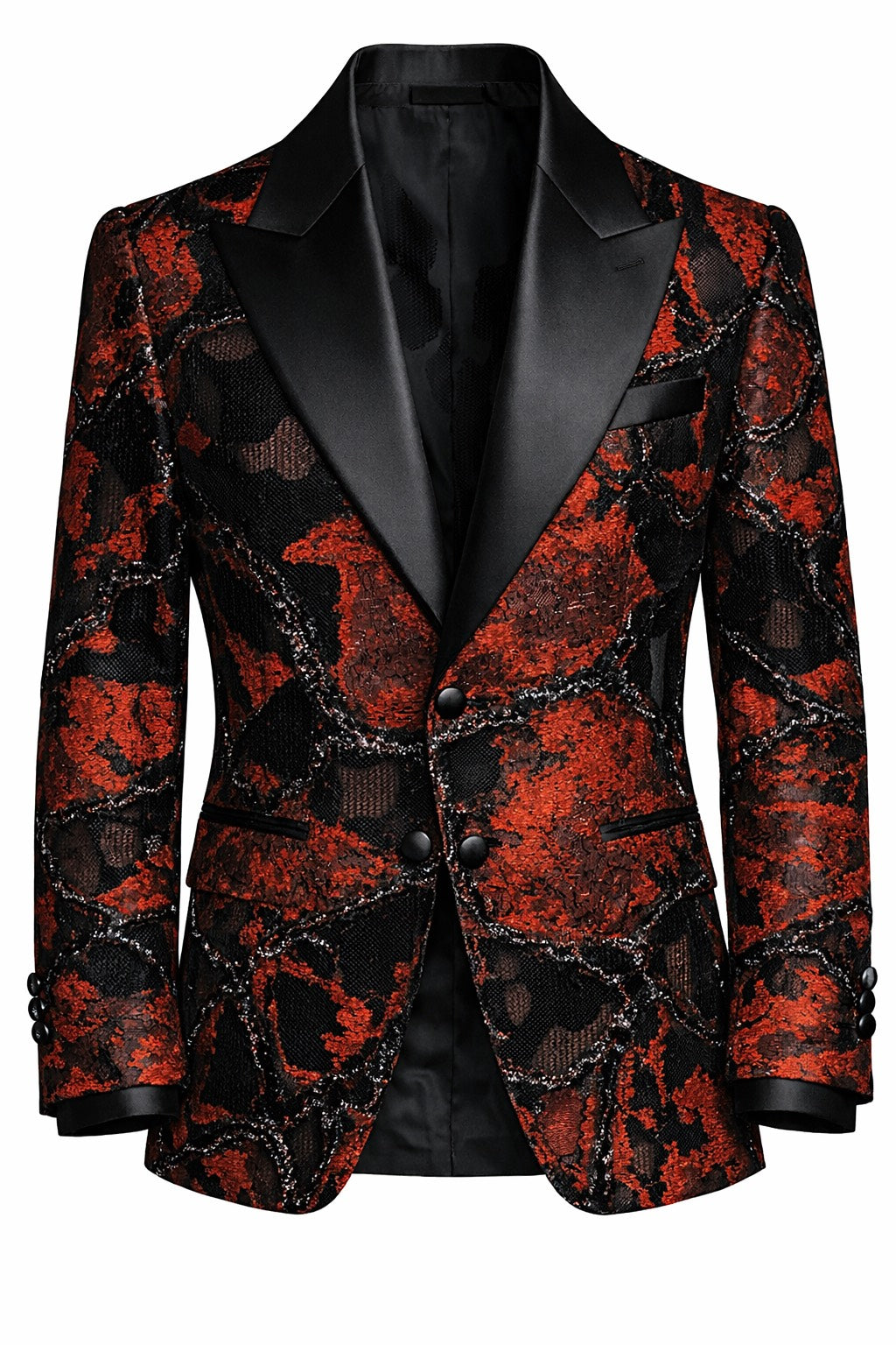 Unique Burn-Out Brocade Dress Jacket