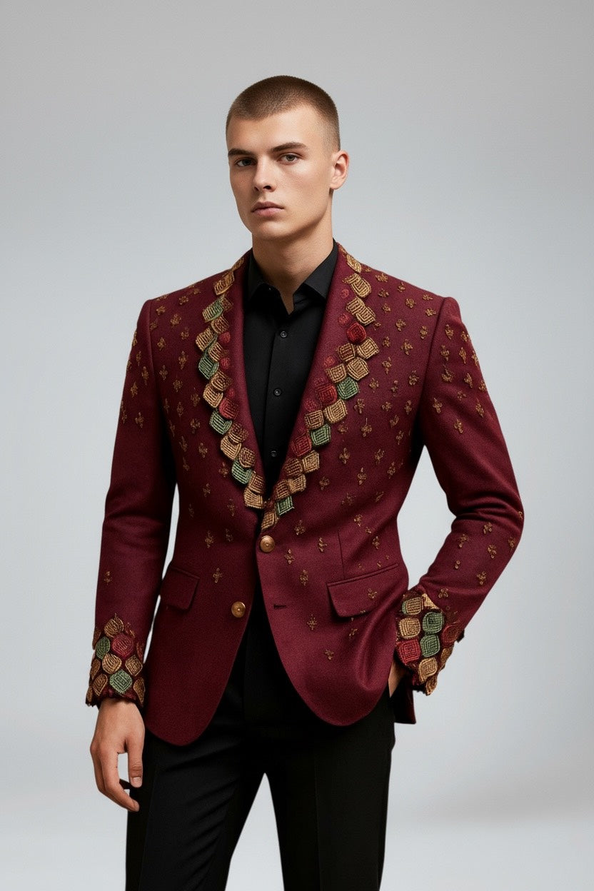 Unique Sequin Embellished Dress Jacket