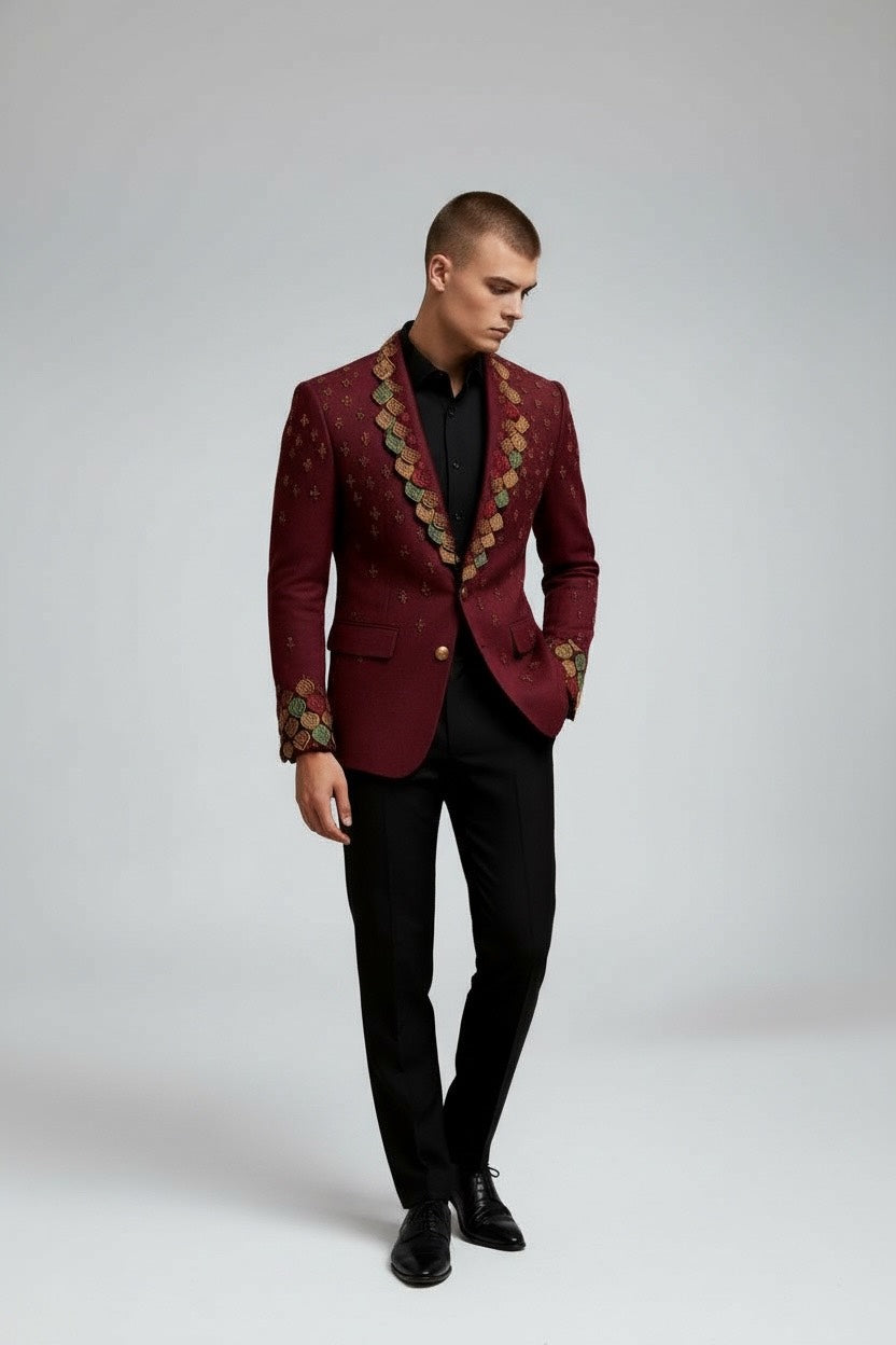 Unique Sequin Embellished Dress Jacket