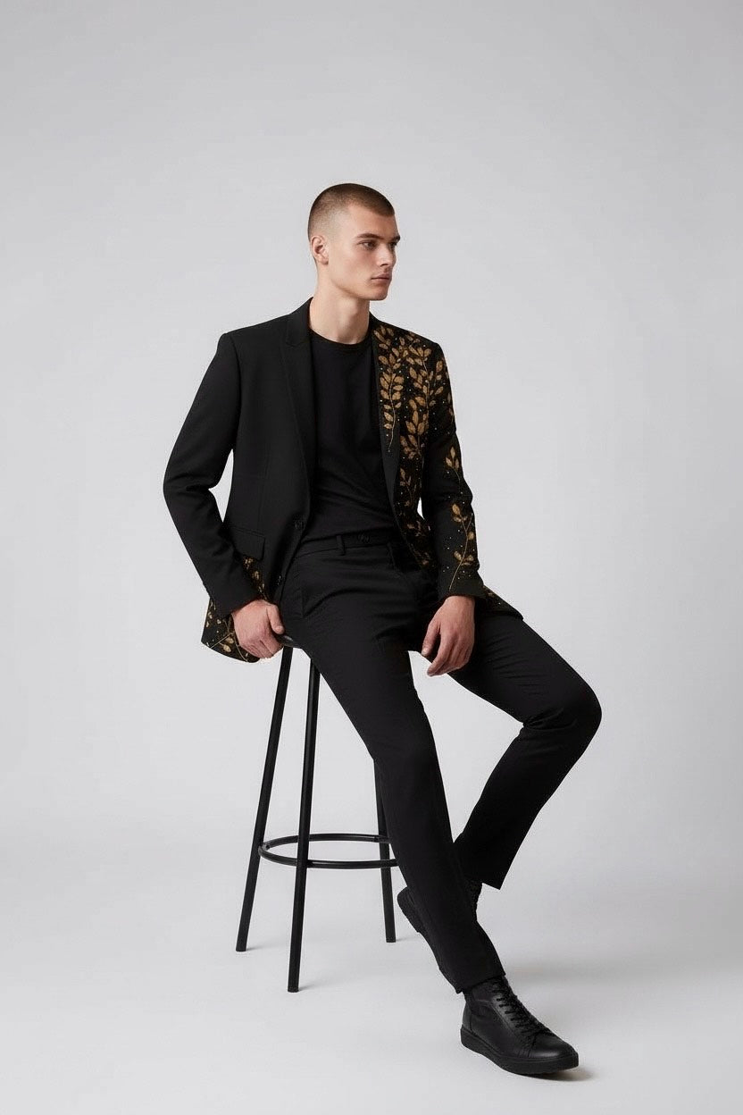Embroidered Smart Casual Dress Jacket