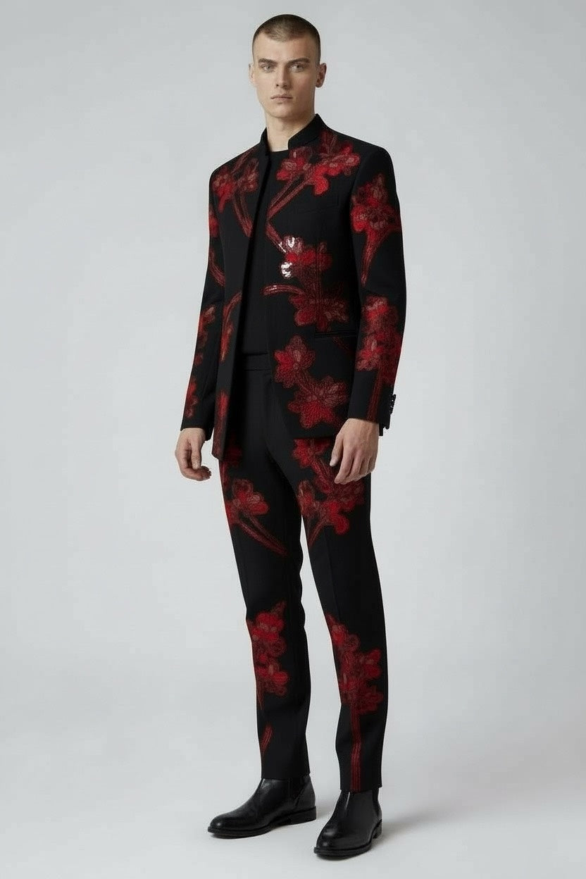 Sequins Dress Suit Jacket & Pants