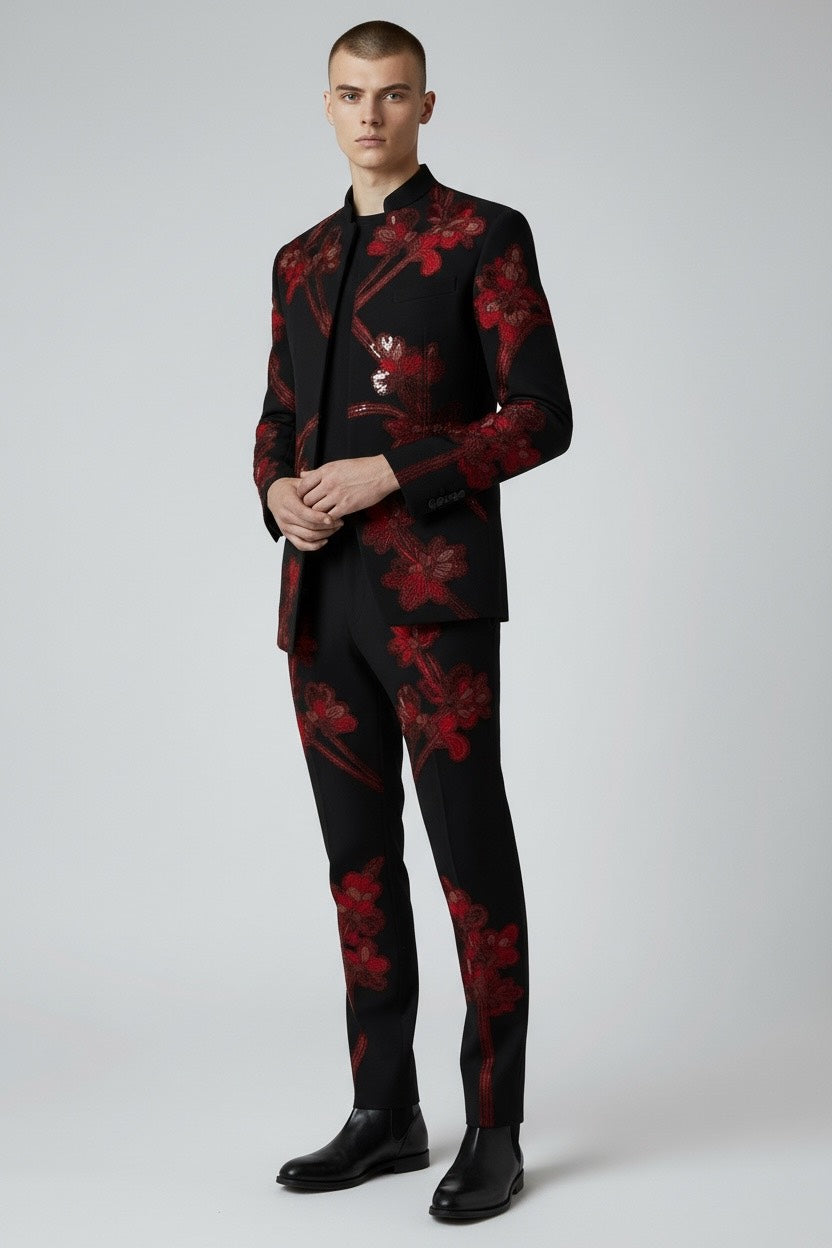Sequins Dress Suit Jacket & Pants