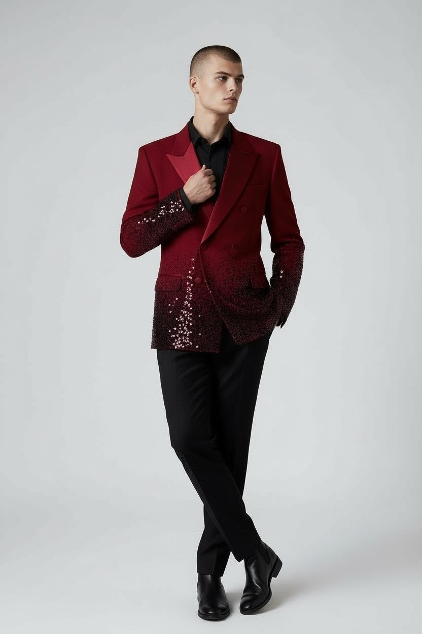 Ombre Dress Jacket with Sequins