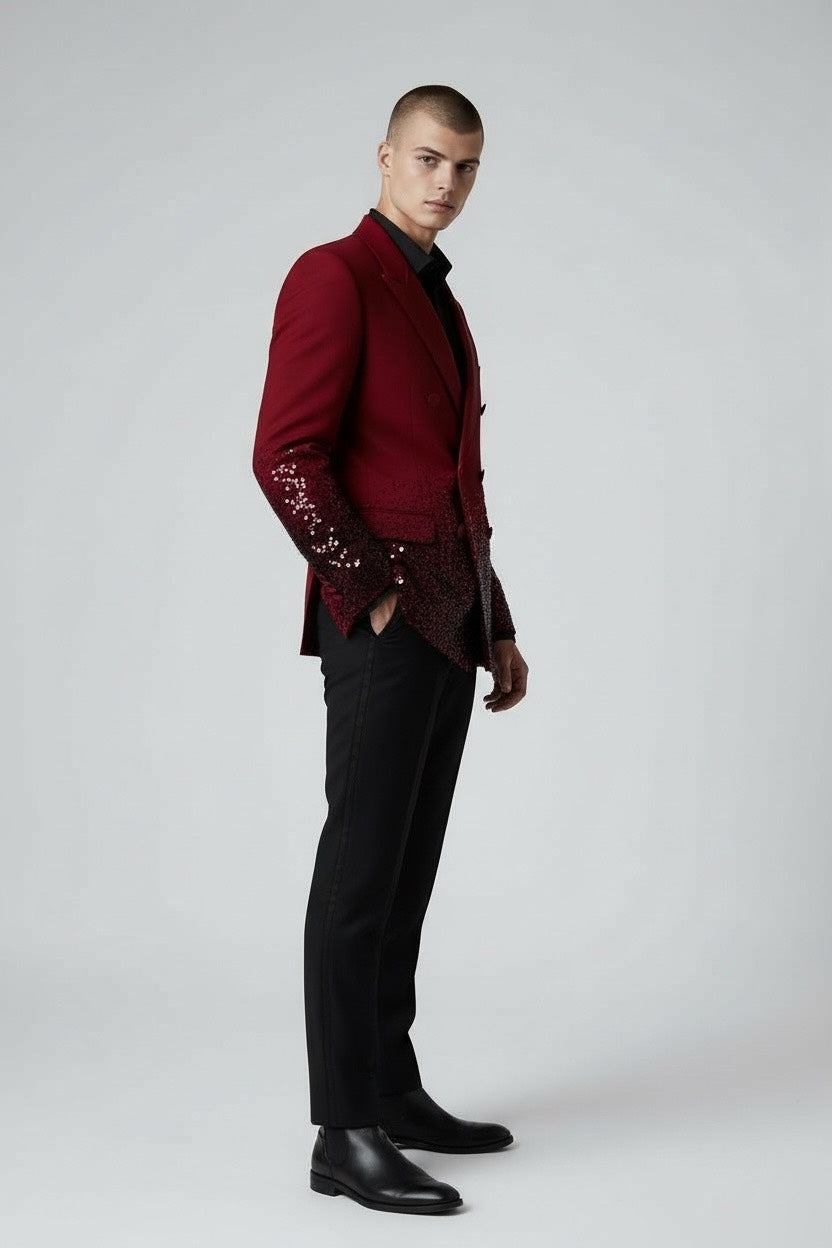 Ombre Dress Jacket with Sequins