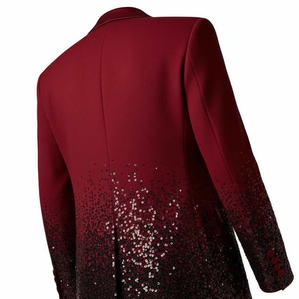 Ombre Dress Jacket with Sequins