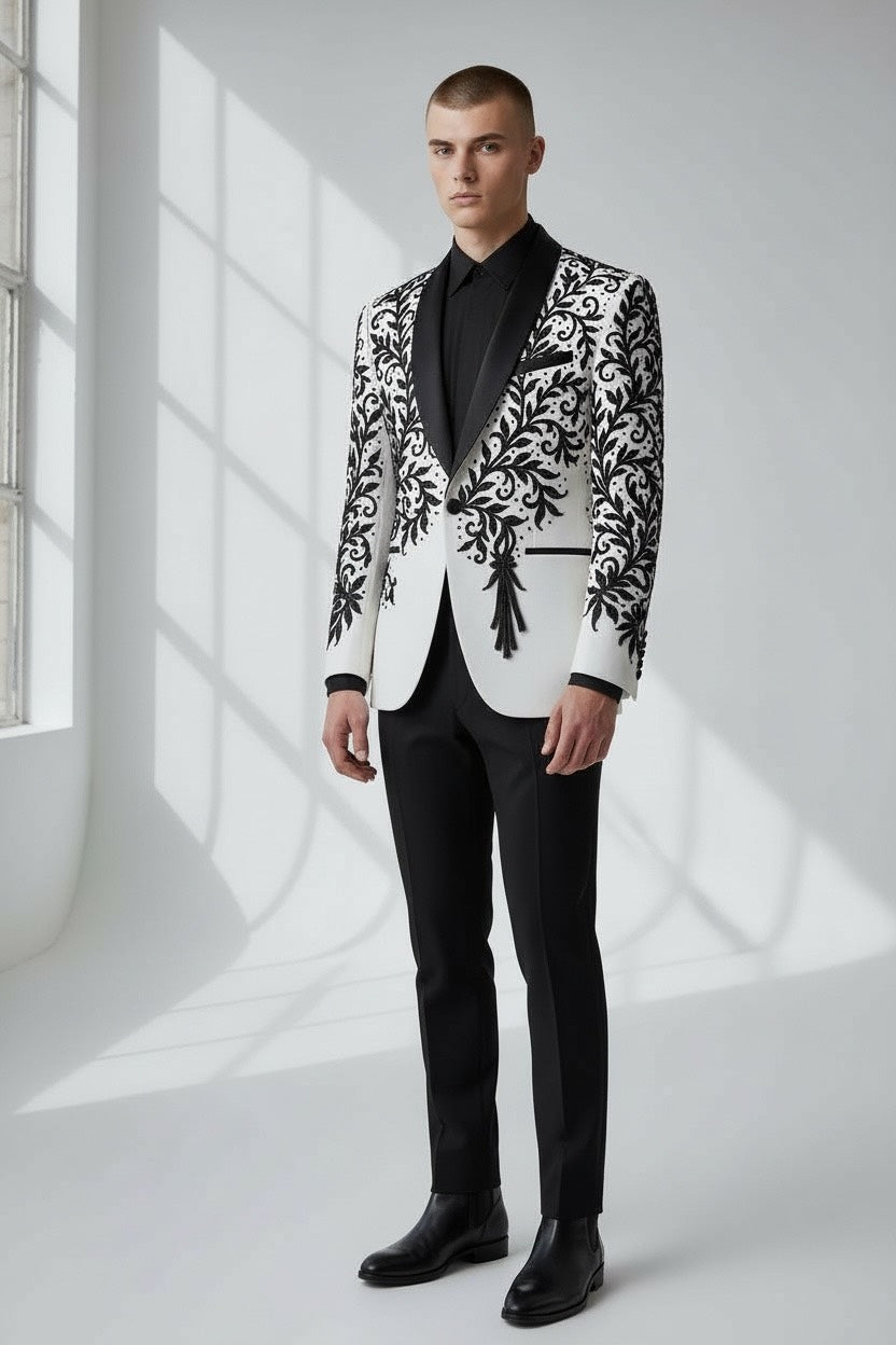 Luxury Black & White Dress Jacket