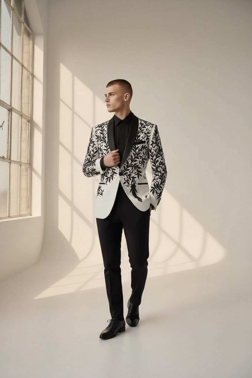 Luxury Black & White Dress Jacket