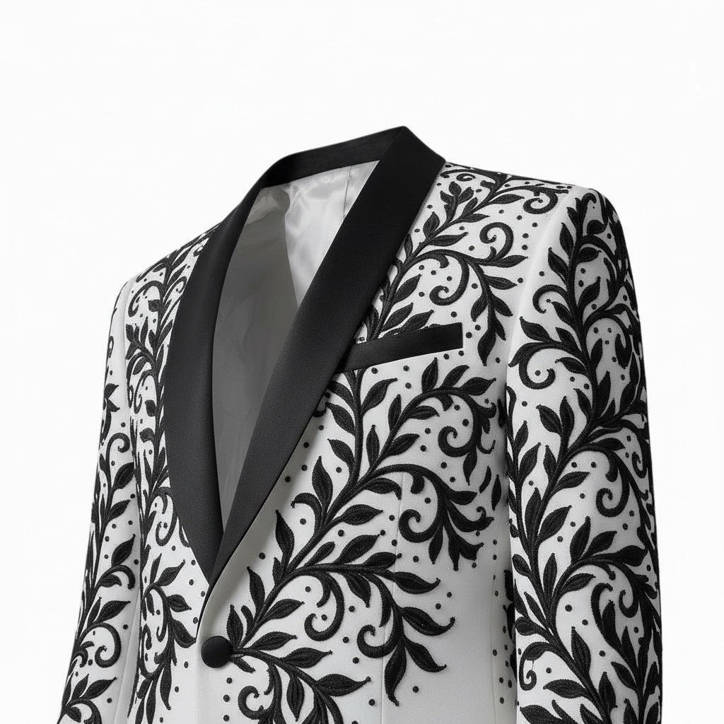 Luxury Black & White Dress Jacket