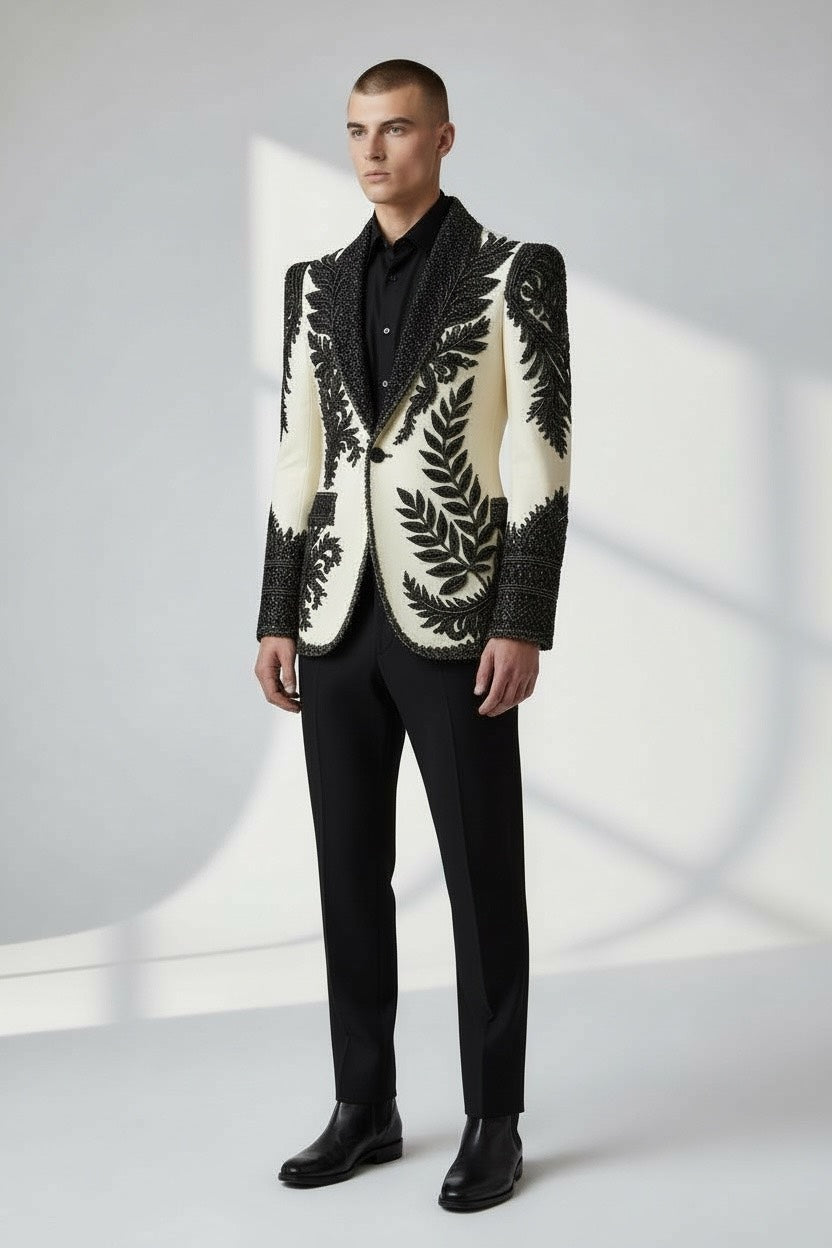 Unique Luxury Black& White Dress Jacket