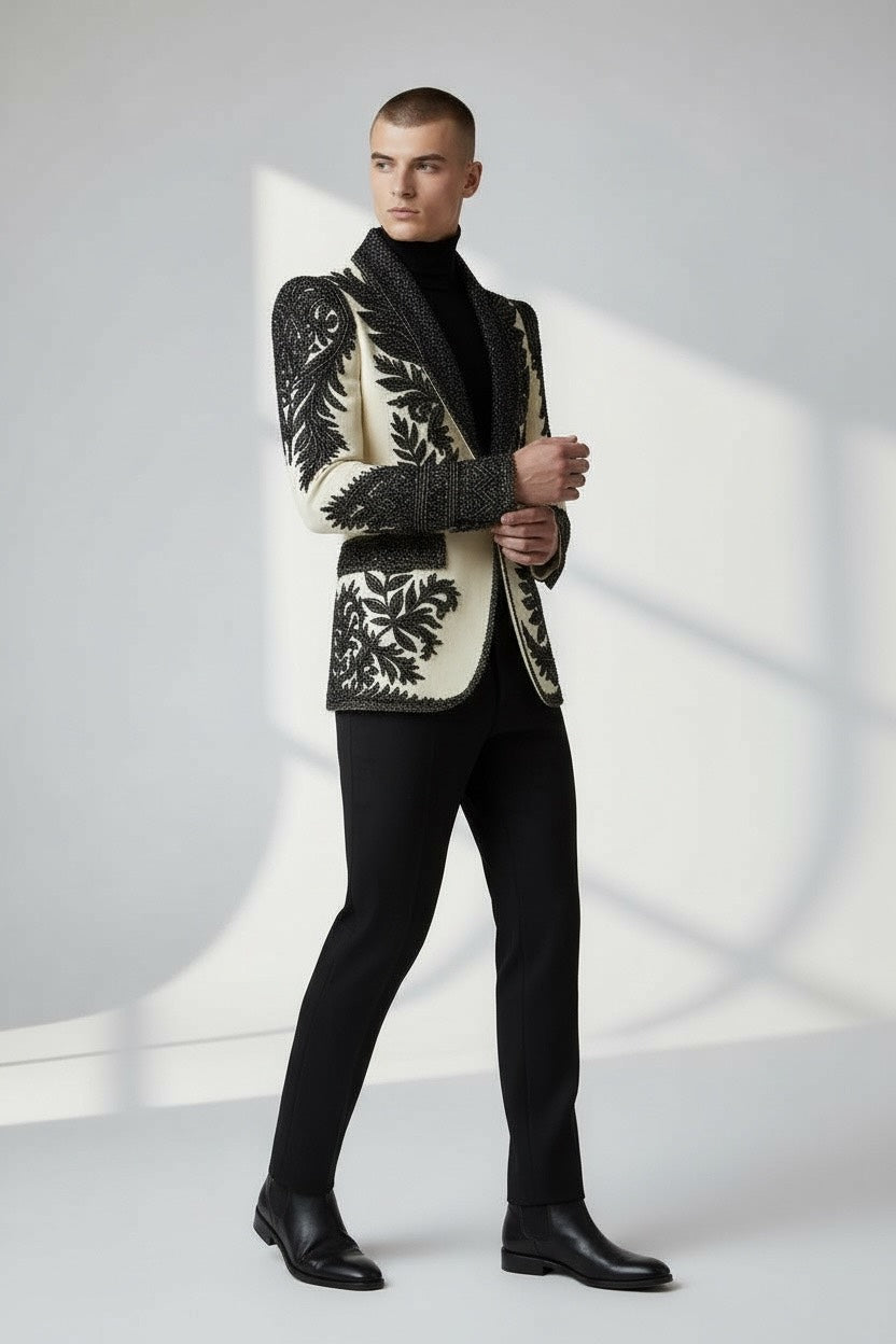 Unique Luxury Black& White Dress Jacket
