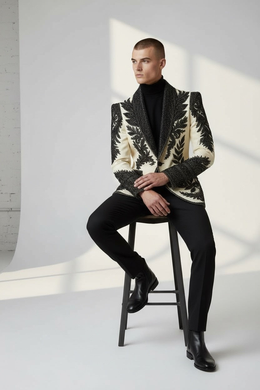 Unique Luxury Black& White Dress Jacket