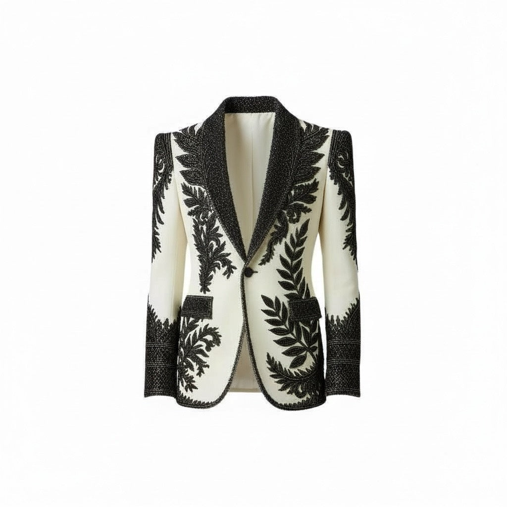 Unique Luxury Black& White Dress Jacket