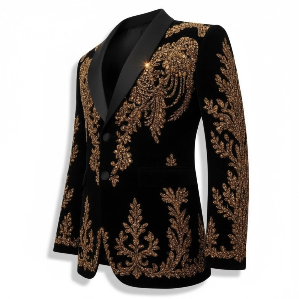 Velvet Embroidered Dress Jacket