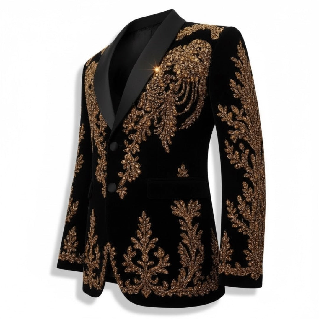 Velvet Embroidered Dress Jacket