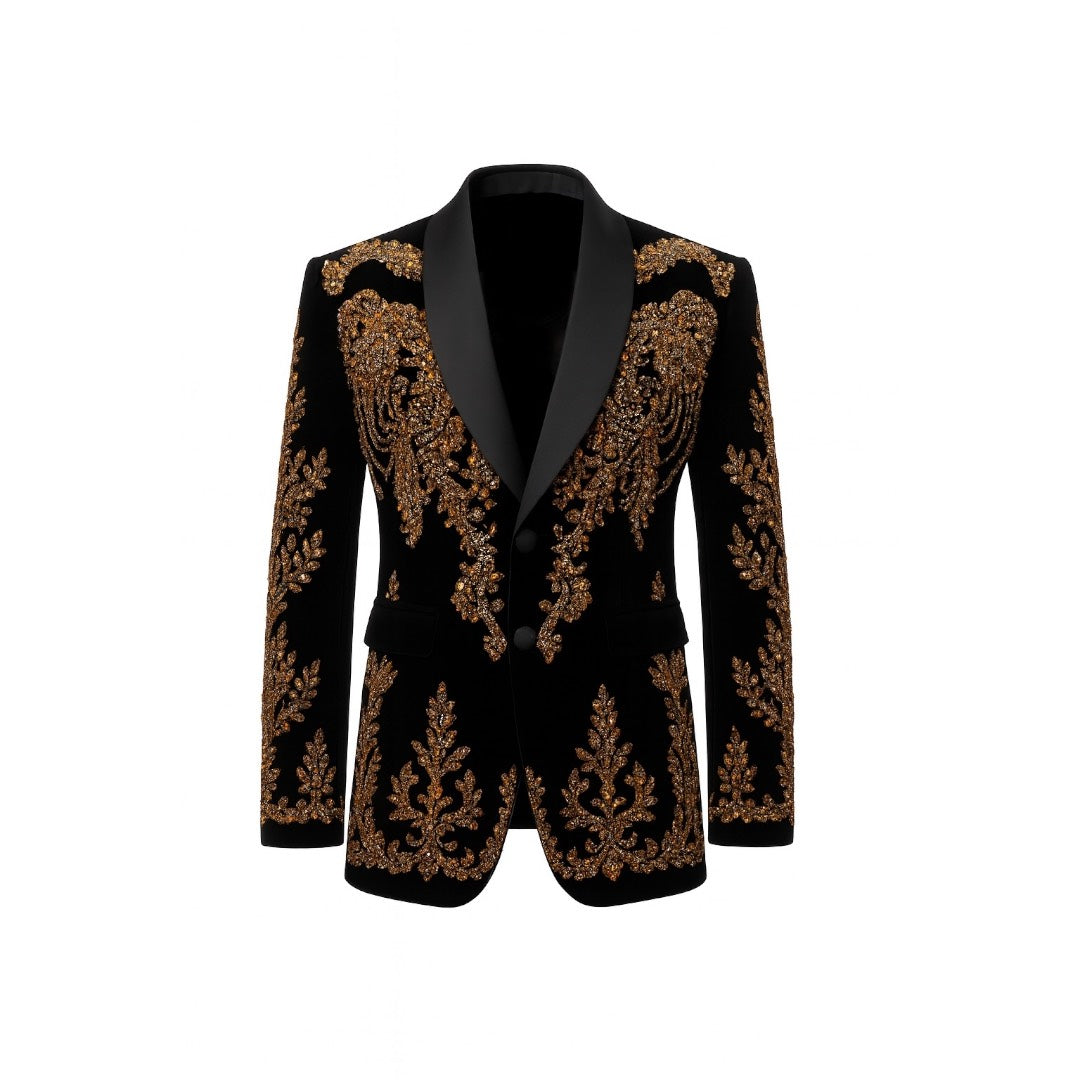 Velvet Embroidered Dress Jacket