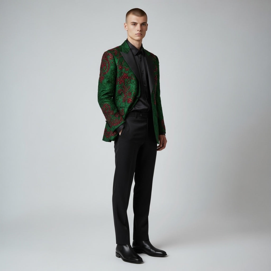 Unique Brocade & Garnished Dress Jacket