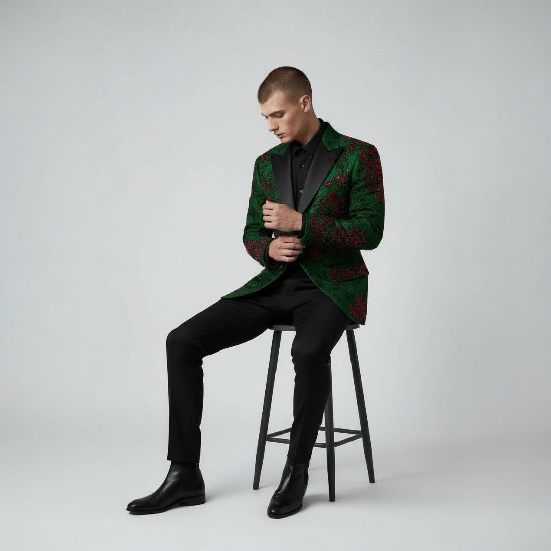 Unique Brocade & Garnished Dress Jacket