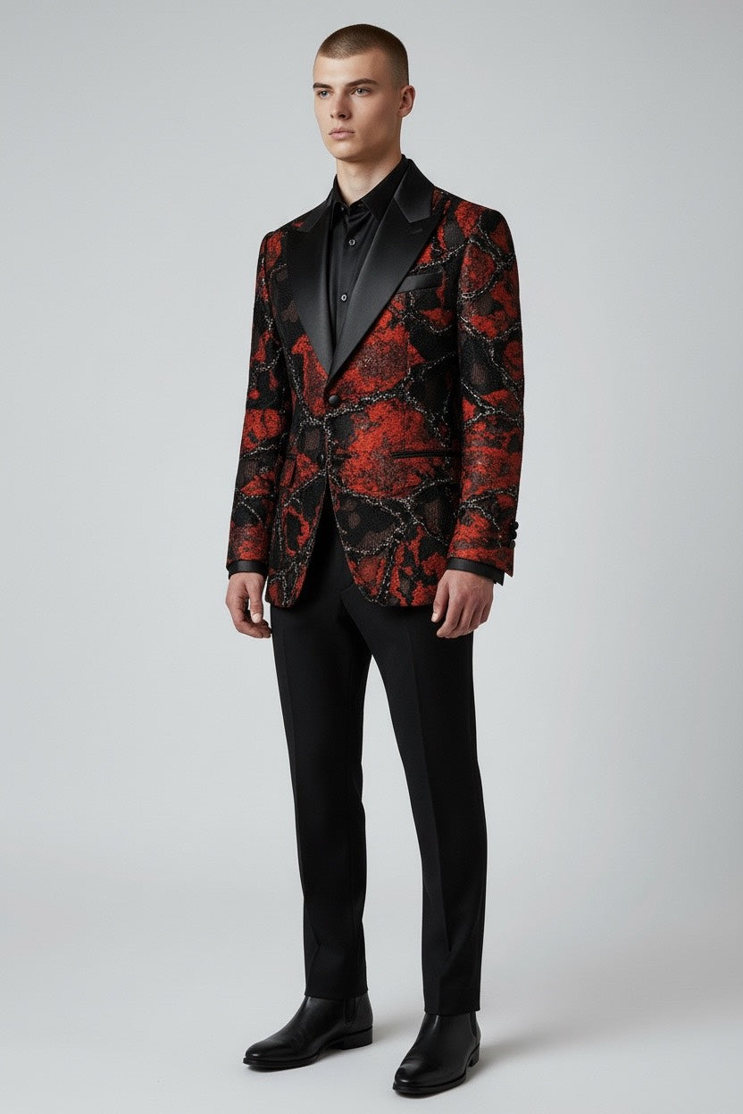Unique Burn-Out Brocade Dress Jacket