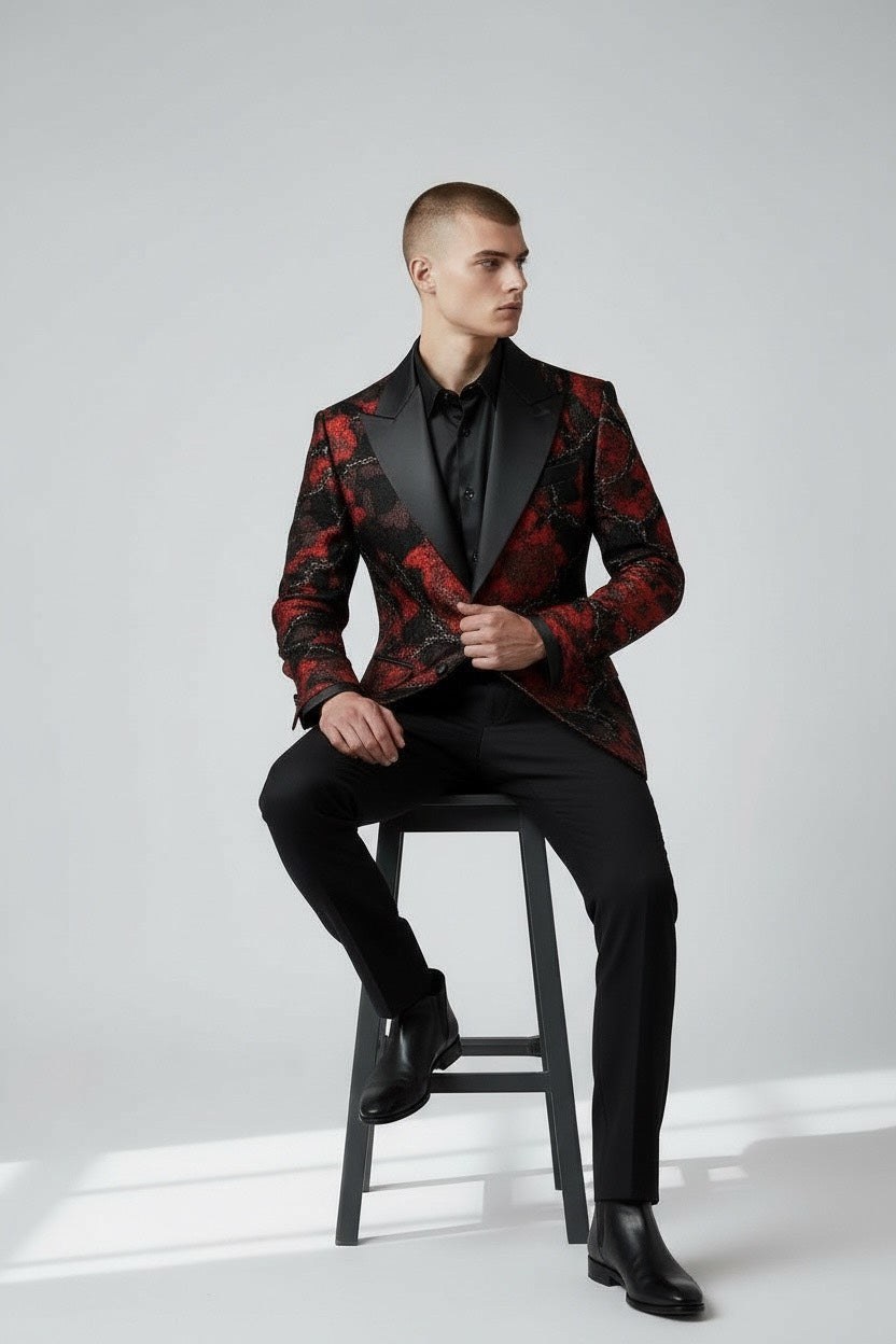 Unique Burn-Out Brocade Dress Jacket