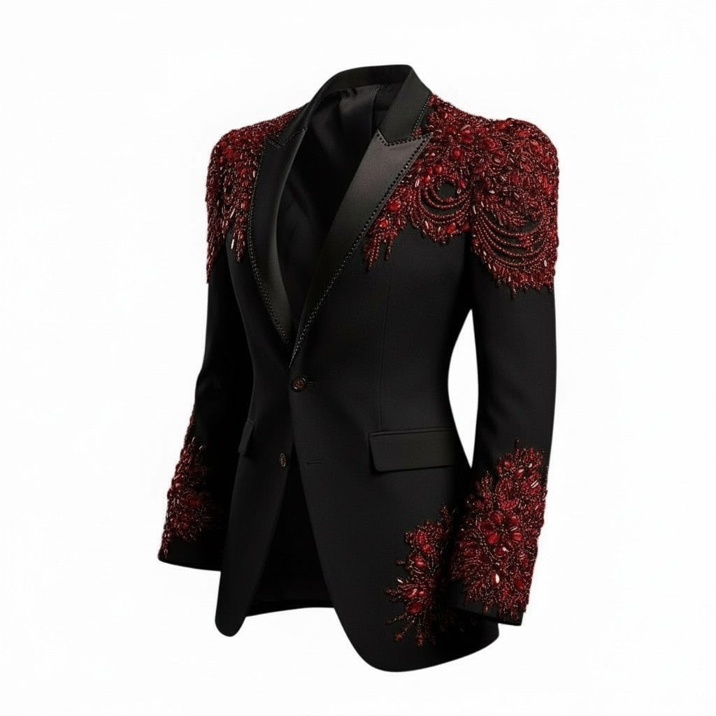 High-Fashion Embroidered Dress Jacket